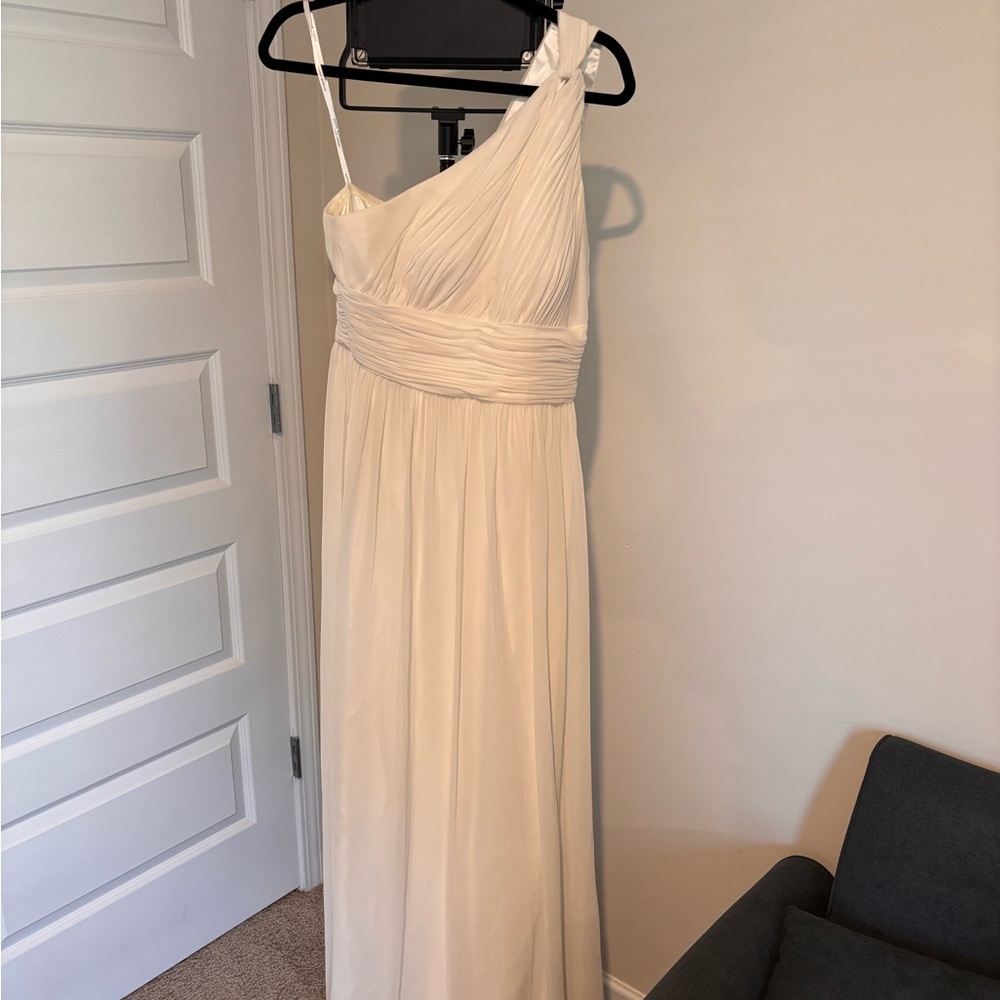 Long white one shoulder Dress